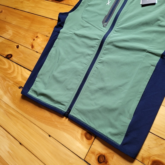 New Ralph Lauren RLX Golf Vest Mens Small Green Performance Stretch Full Zip - Picture 2 of 14
